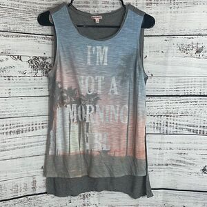 Juicy couture tank size small i am not a morning Girl Top